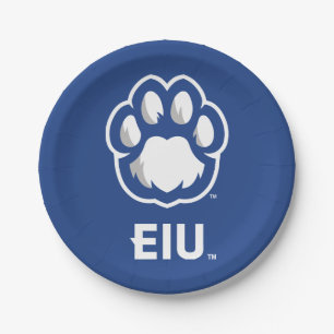 Eastern Illinois Panthers Paw Print & EIU Paper Plate