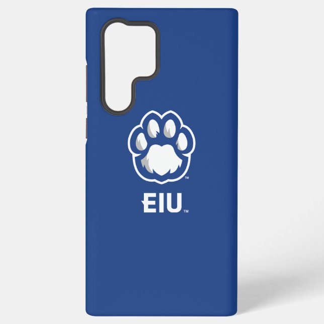 Eastern Illinois Panthers Paw Print & EIU Samsung Galaxy S22 Ultra Case (Back)