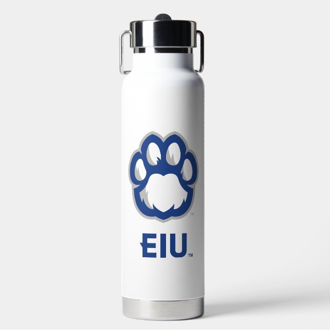 Eastern Illinois Panthers Paw Print & EIU Water Bottle (Front)