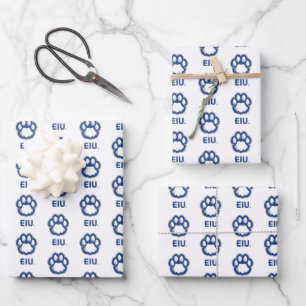 Eastern Illinois Panthers Paw Print & EIU Wrapping Paper Sheet