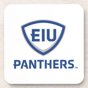 Eastern Illinois Panthers Shield & Wordmark Logo Coaster