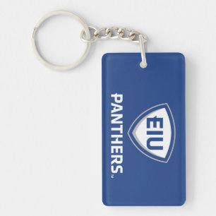 Eastern Illinois Panthers Shield & Wordmark Logo Keychain