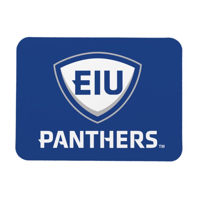 Eastern Illinois Panthers Shield & Wordmark Logo Magnet (Horizontal)