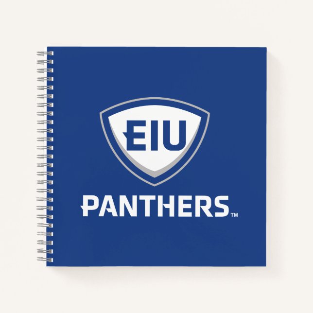 Eastern Illinois Panthers Shield & Wordmark Logo Notebook (Front)