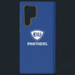 Eastern Illinois Panthers Shield & Wordmark Logo Samsung Galaxy Case<br><div class="desc">This design combines two key elements representing Eastern Illinois University (EIU). At the top, the acronym "EIU" is displayed in bold, sans-serif letters within a shield-like shape, rendered in blue and grey. This shield symbolizes strength and protection, representing the university's values. Below the shield, the word "PANTHERS" is presented in...</div>