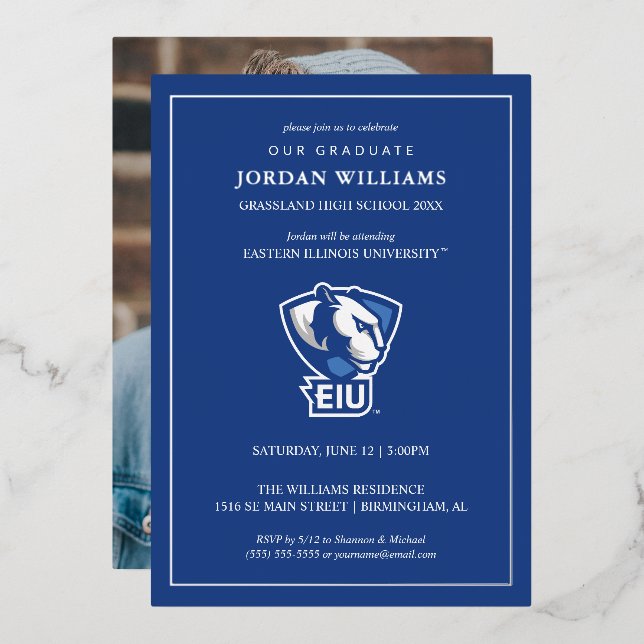 Eastern Illinois University Panthers Logo (Front/Back)
