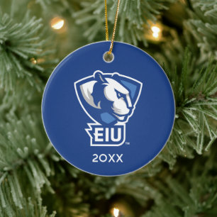 Eastern Illinois University Panthers Logo Ceramic Ornament