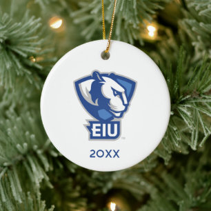 Eastern Illinois University Panthers Logo Ceramic Ornament