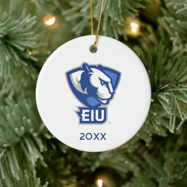 Eastern Illinois University Panthers Logo Ceramic Ornament (Tree)