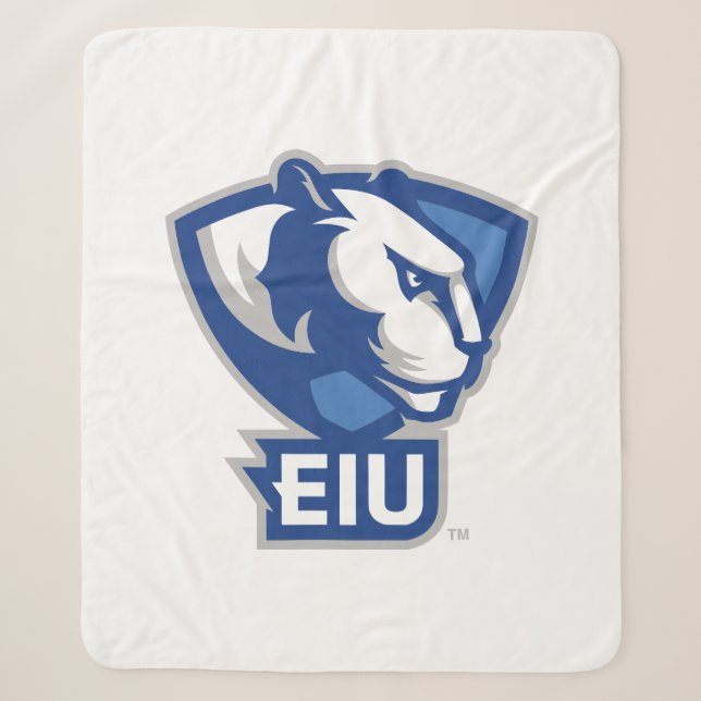 Eastern Illinois University Panthers Logo Sherpa Blanket (Front)