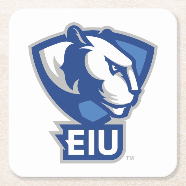 Eastern Illinois University Panthers Logo Square Paper Coaster (Front)