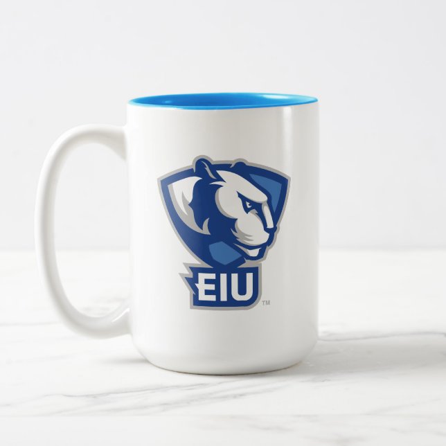 Eastern Illinois University Panthers Logo Two-Tone Coffee Mug (Left)