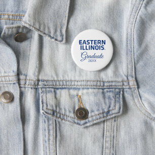 Eastern Illinois University Wordmark Logo 2 Inch Round Button