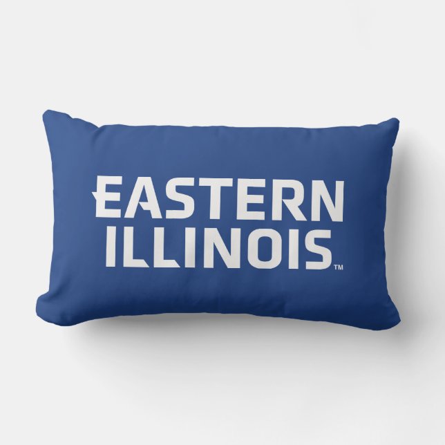 Eastern Illinois University Wordmark Logo Lumbar Pillow (Front)