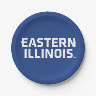 Eastern Illinois University Wordmark Logo Paper Plate