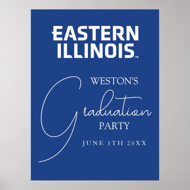 Eastern Illinois University Wordmark Logo Poster (Front)