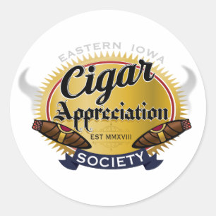 Eastern Iowa Cigar Appreciation Society Decal Classic Round Sticker