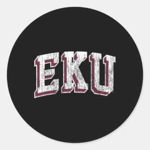 Eastern Kentucky Colonels Arch Classic Round Sticker
