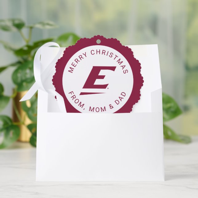 Eastern Kentucky University E Ornament Card (Envelope)