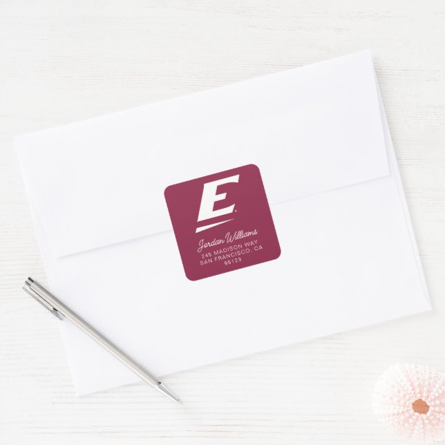Eastern Kentucky University E Square Sticker (Envelope)