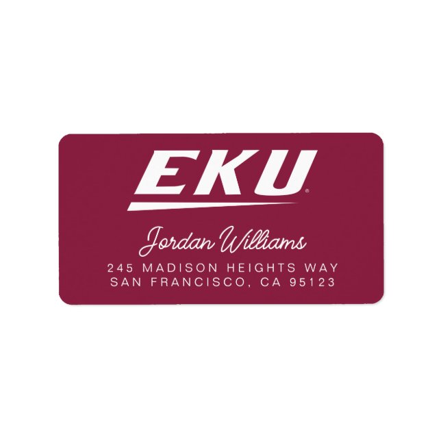 Eastern Kentucky University | EKU Label (Front)