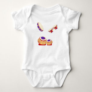 Eastern musical drums baby bodysuit