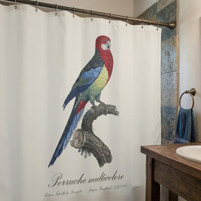 Eastern rosella or Platycercus eximius parakeet (Eastern rosella or Platycercus eximius parakeet. Shower Curtain)