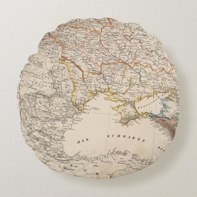 Eastern Russia Round Pillow (Front)