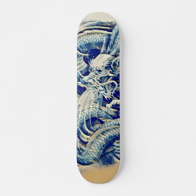 Eastern Samurai Wave Dragon Custom Pro Board Skateboard (Front)