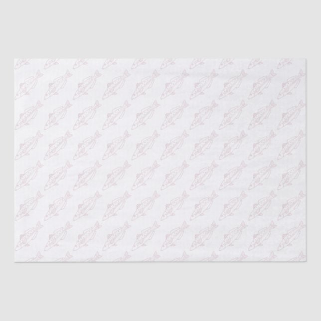 Eastern School Whiting Fish in Soft Pink and White Tissue Paper (Front)
