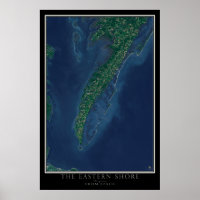 Eastern Shore of Virginia From Space Satellite