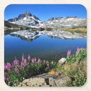 Eastern Sierra Mountains Square Paper Coaster