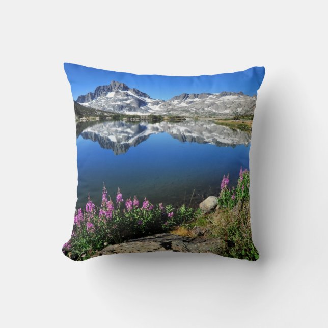 Eastern Sierra Mountains Throw Pillow (Front)