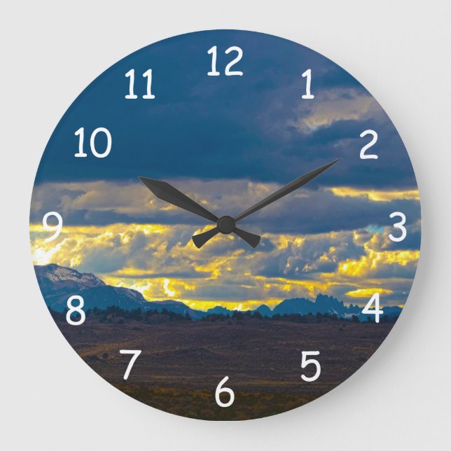 Eastern Sierra Nevada HDR Large Clock (Front)