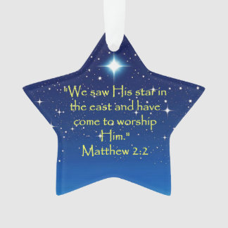 Eastern Star Christmas Scripture Tree Ornament