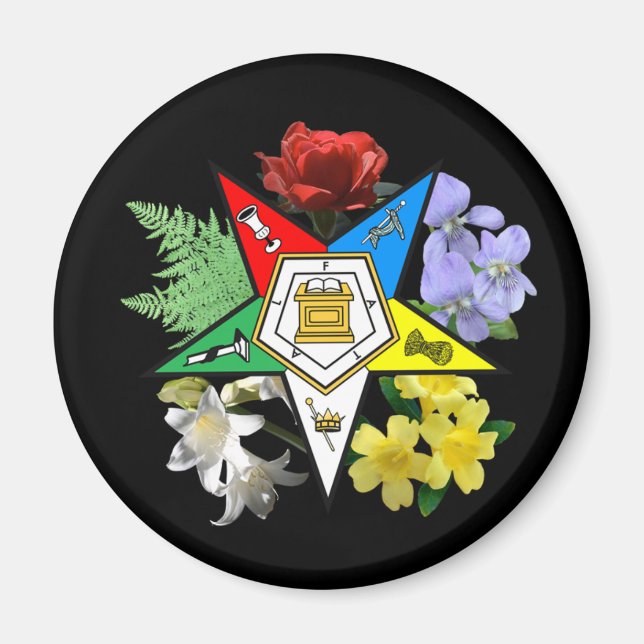 Eastern Star Floral Emblem magnet (Front)