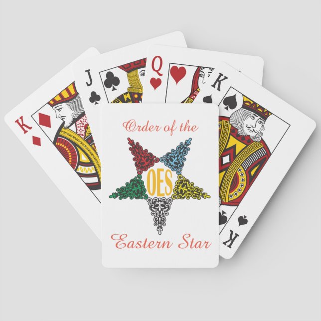 Eastern Star playing cards (Back)