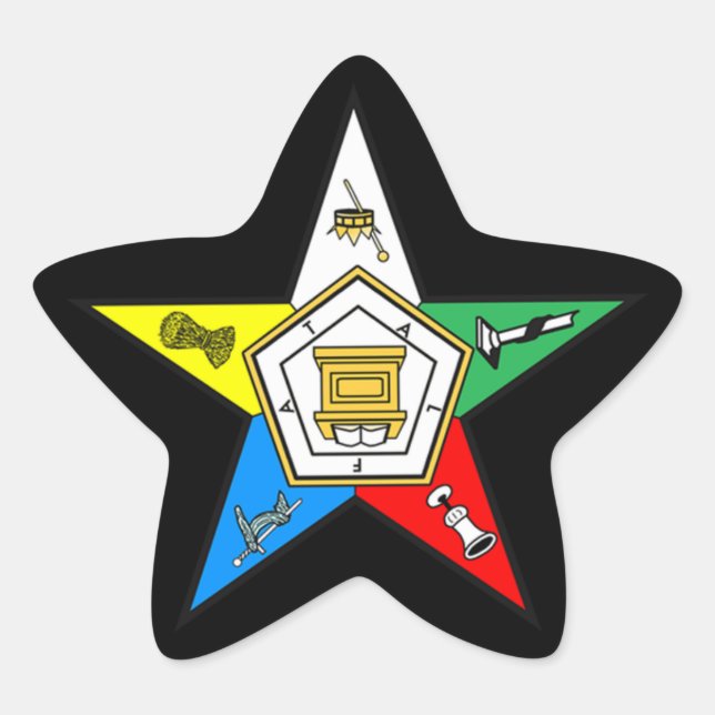 Eastern Star Star Shaped Sticker (Front)