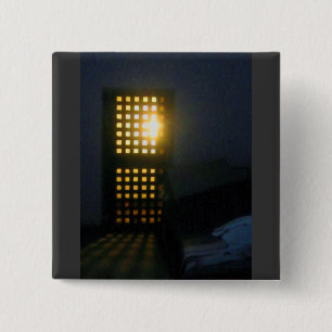 Eastern State Doorway Oil Painting 2 Inch Square Button
