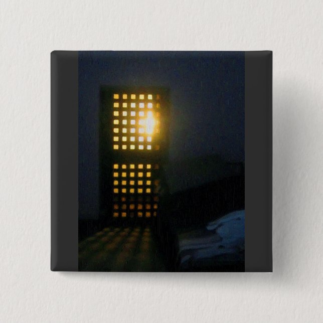 Eastern State Doorway Oil Painting 2 Inch Square Button (Front)