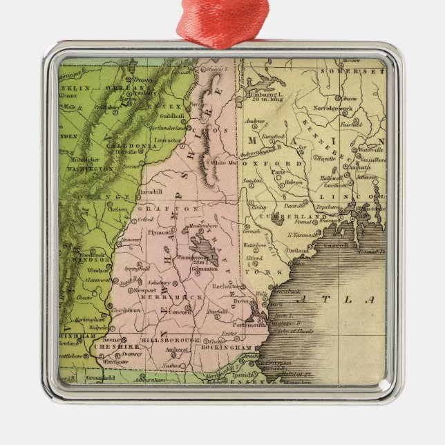 Eastern States Olney Map Metal Ornament (Front)
