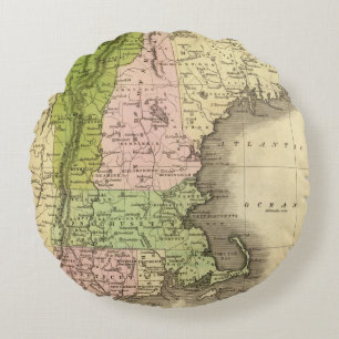 Eastern States Olney Map Round Pillow