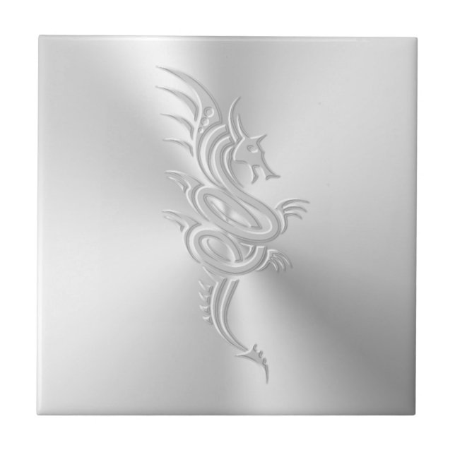 Eastern-style Dragon, Embossed-effect Tile (Front)