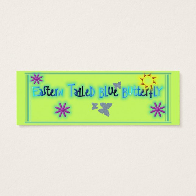 Eastern Tailed Blue Butterfly Bookmark (Back)