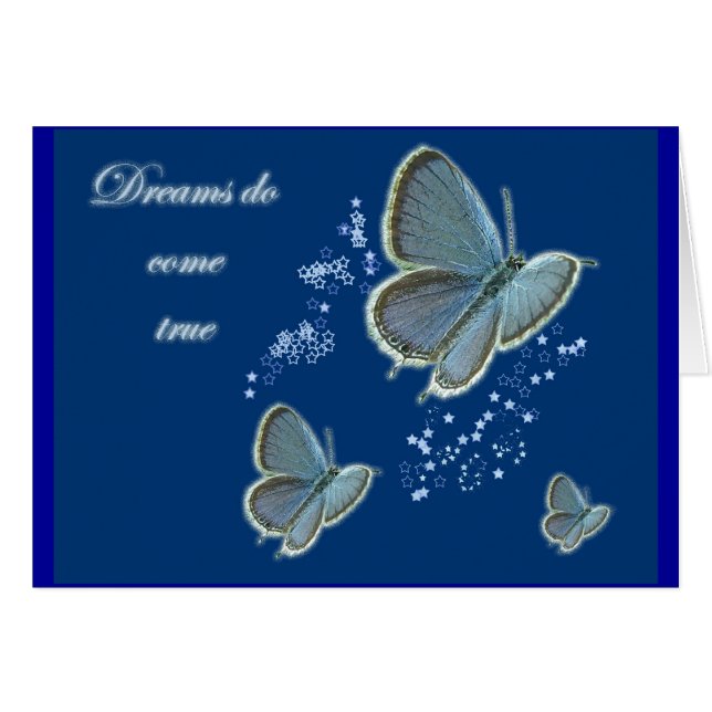 Eastern Tailed Blue Dreams Inspirational Card (Front Horizontal)