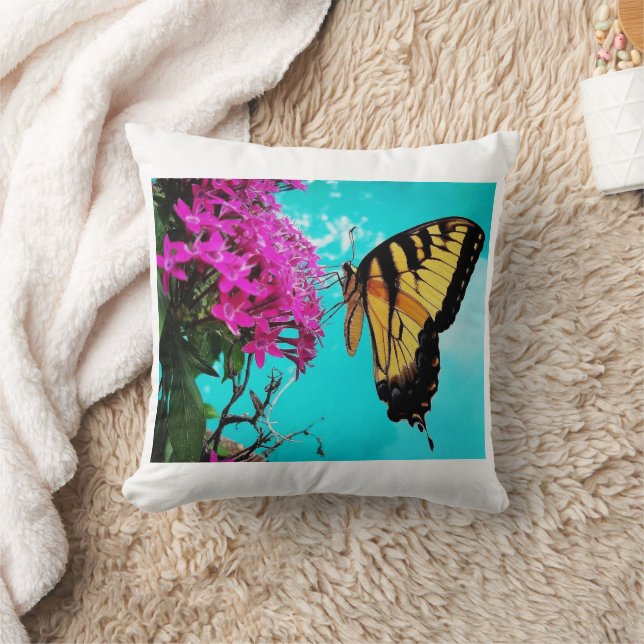 Eastern Tiger Swallowtail Butterfly #2 Throw Pillow (Blanket)