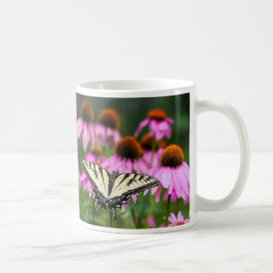 Eastern Tiger Swallowtail Butterfly On Coneflowers Coffee Mug