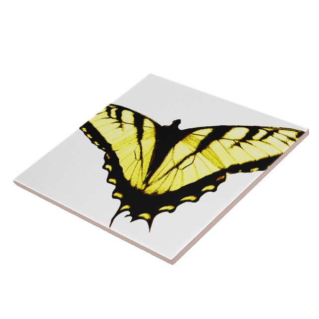 Eastern Tiger Swallowtail Butterfly Photo Tile (Side)