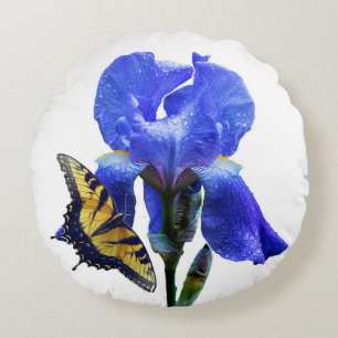 Eastern tiger swallowtail butterfly round pillow