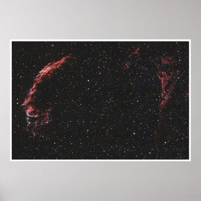 Eastern Veil Nebula Cosmic Deep Space Photography Poster (Front)